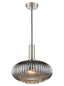 Franklite Lighting Mezcla Pendant satin nickel with smoked glass - Satin Nickel House of Isabella UK