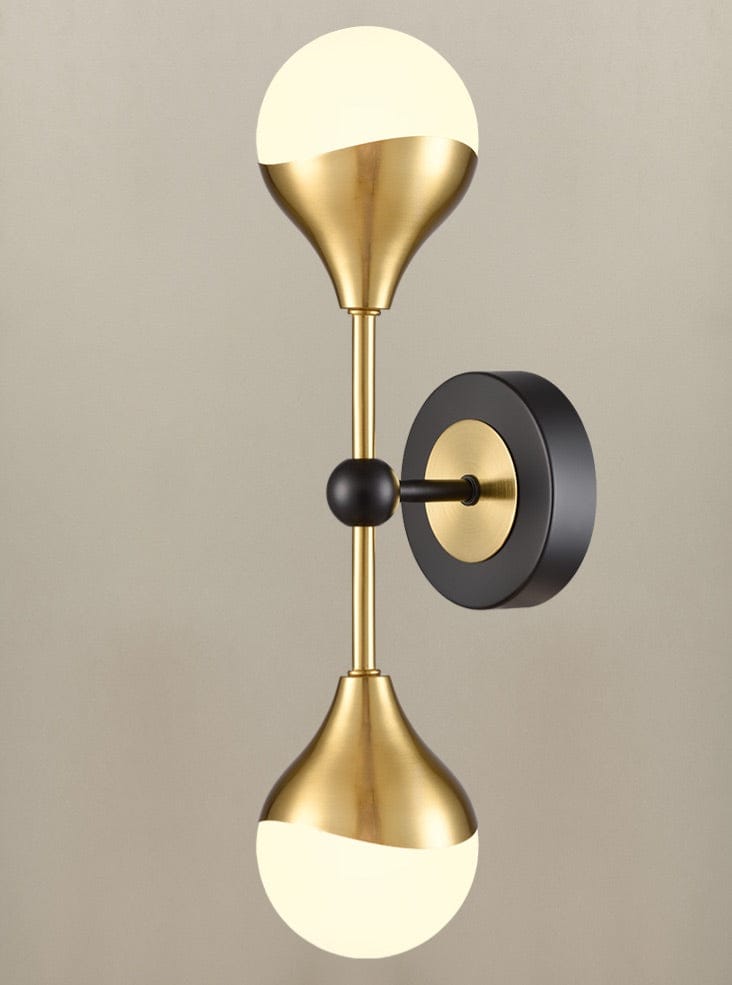 Franklite Lighting Nexus 2lt Wall light matt black and aged brass House of Isabella UK