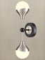 Franklite Lighting Nexus 2lt Wall Light matt black and satin nickel House of Isabella UK