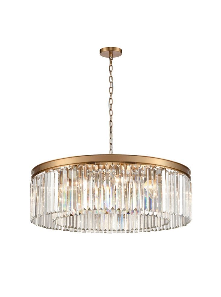 Franklite Lighting Perdita 10lt crystal Pendant House of Isabella UK