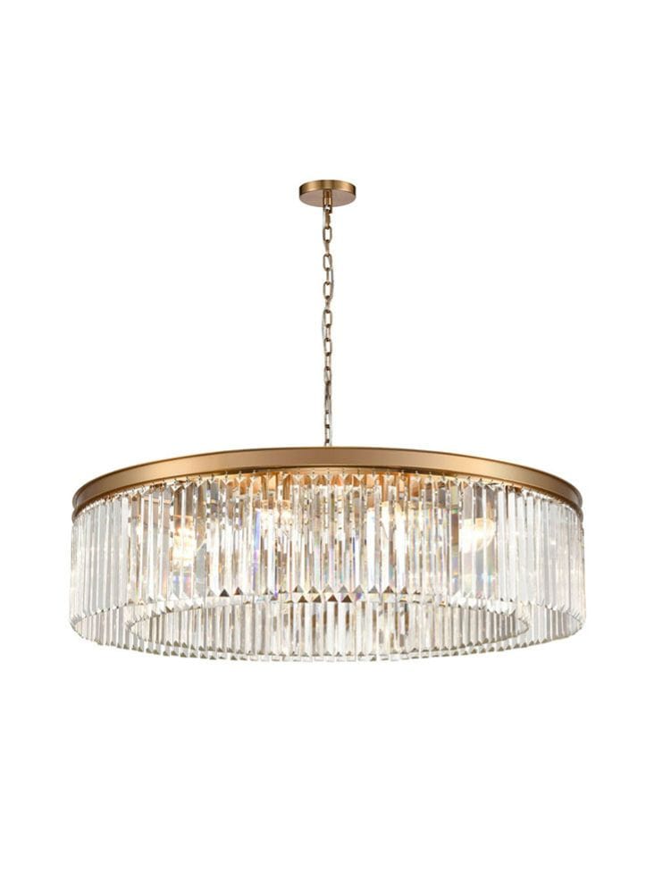 Franklite Lighting Perdita 12lt crystal Pendant House of Isabella UK