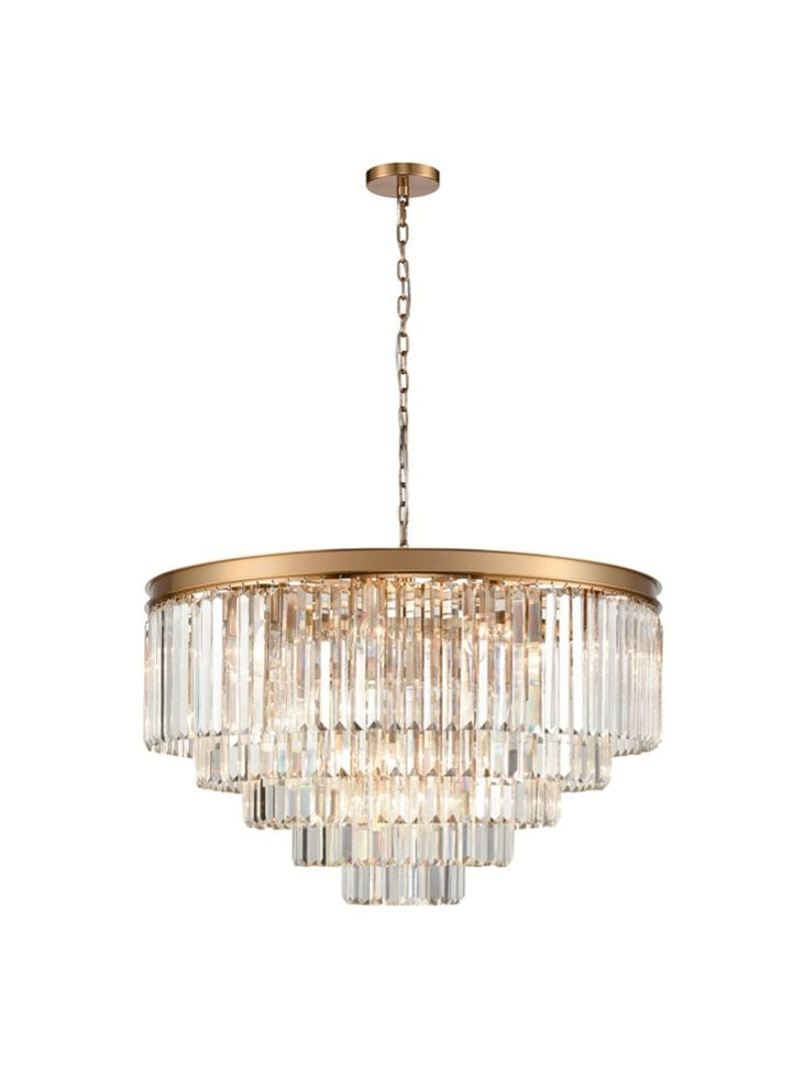 Franklite Lighting Perdita 27lt crystal Pendant House of Isabella UK
