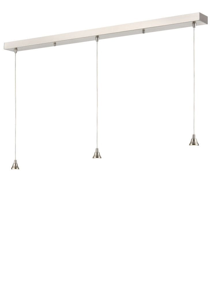 Franklite Lighting Perry 3 light Satin Nickel Bar only House of Isabella UK