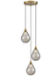 Franklite Lighting Perry 3 light Spreader in aged brass with smoked glass House of Isabella UK