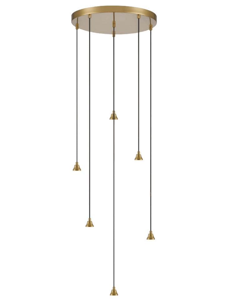 Franklite Lighting Perry / Galaxy 6 Light Aged Brass Spreader Only House of Isabella UK