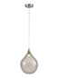 Franklite Lighting Perry single pendant in satin nickel with smoked glass - Satin Nickel House of Isabella UK