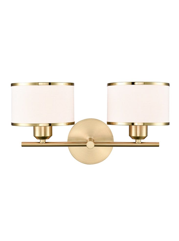 Franklite Lighting Polaris 2lt Wall Bracket in Aged Brass House of Isabella UK