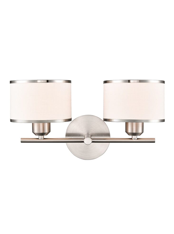 Franklite Lighting Polaris 2lt Wall Bracket in Satin Nickel House of Isabella UK
