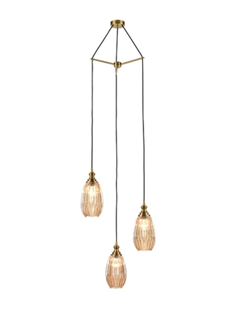 Franklite Lighting Refract 3 light Spreader - Bronze House of Isabella UK
