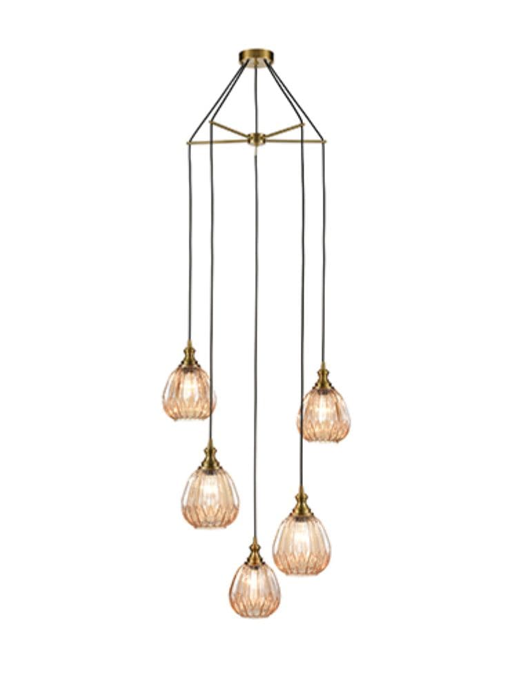 Franklite Lighting Refract 5 light Spreader - Bronze House of Isabella UK