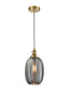 Franklite Lighting Refract aged brass single pendant with chevron glass House of Isabella UK
