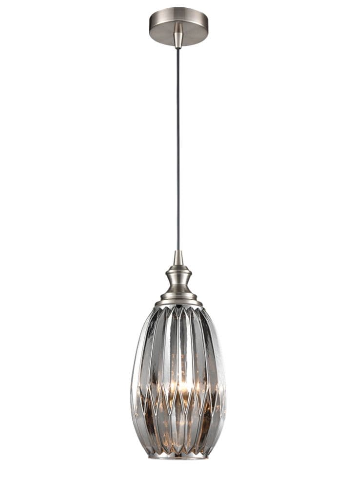 Franklite Lighting Refract Pendant - Satin Nickel House of Isabella UK