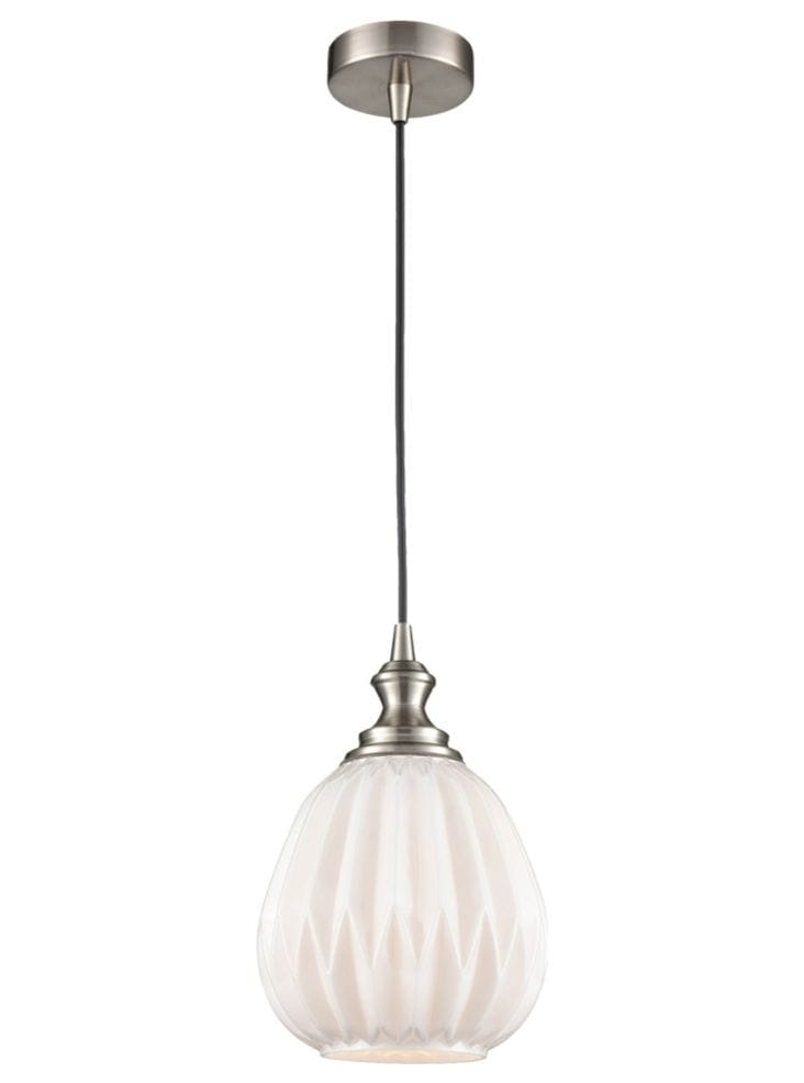 Franklite Lighting Refract Pendant - Satin Nickel House of Isabella UK