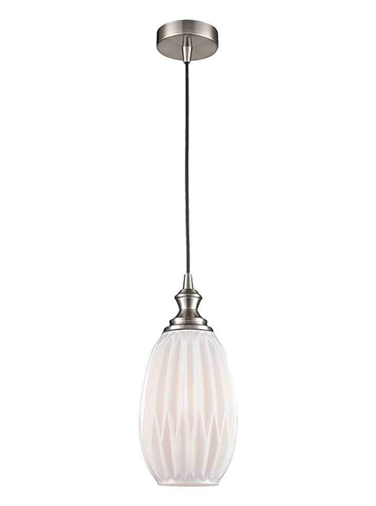 Franklite Lighting Refract Pendant - Satin Nickel House of Isabella UK
