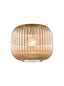 Franklite Lighting Ribbed Amber Glass 200mm House of Isabella UK
