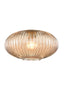Franklite Lighting Ribbed Amber Glass 300mm House of Isabella UK