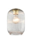 Franklite Lighting Ribbed Clear Glass 150mm House of Isabella UK