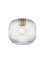 Franklite Lighting Ribbed Clear Glass 200mm House of Isabella UK