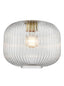 Franklite Lighting Ribbed Clear Glass 255mm House of Isabella UK