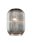 Franklite Lighting Ribbed Smoked Glass 150mm House of Isabella UK