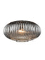 Franklite Lighting Ribbed Smoked Glass 300mm House of Isabella UK