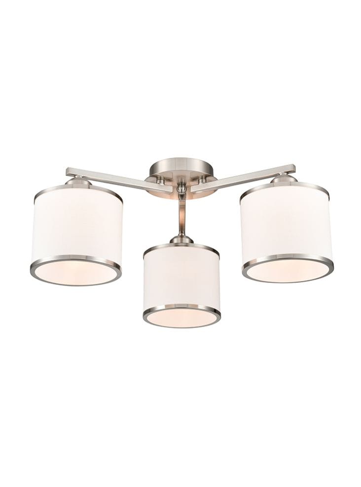 Franklite Lighting Sirius 3lt Fitting in Satin Nickel House of Isabella UK