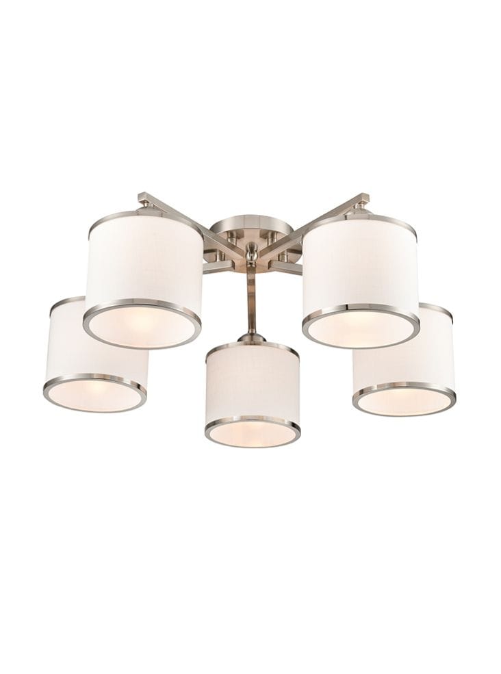 Franklite Lighting Sirius 5lt Fitting in Satin Nickel House of Isabella UK