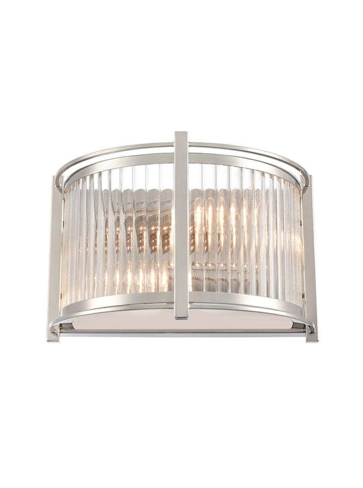 Franklite Lighting Sloane wall light in polished nickel House of Isabella UK
