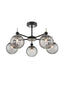Franklite Lighting Solar 5lt Fitting matt black and satin nickel House of Isabella UK
