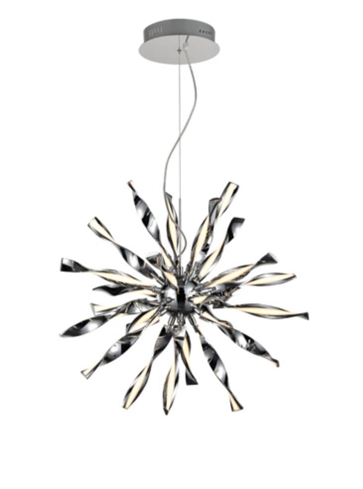 Franklite Lighting Supernova 24lt LED Pendant - Chrome House of Isabella UK