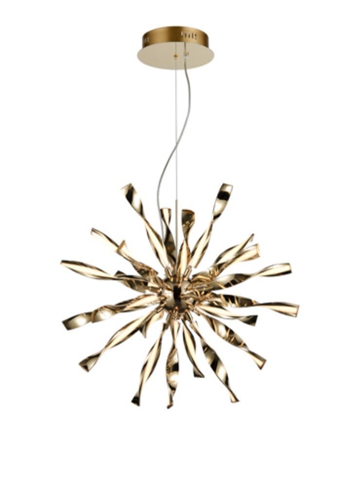 Franklite Lighting Supernova 24lt LED Pendant - Gold Colour House of Isabella UK