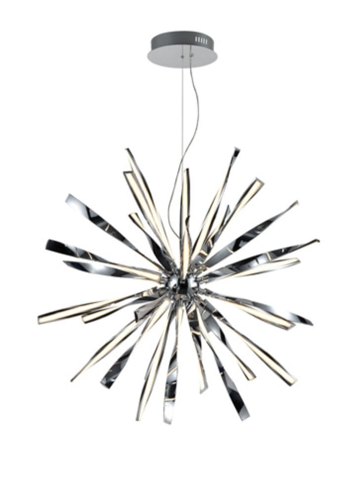Franklite Lighting Supernova 30lt LED Pendant - Chrome House of Isabella UK