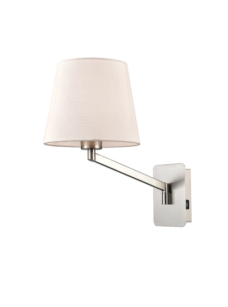 Franklite Lighting Swing Arm Wall Light with USB House of Isabella UK