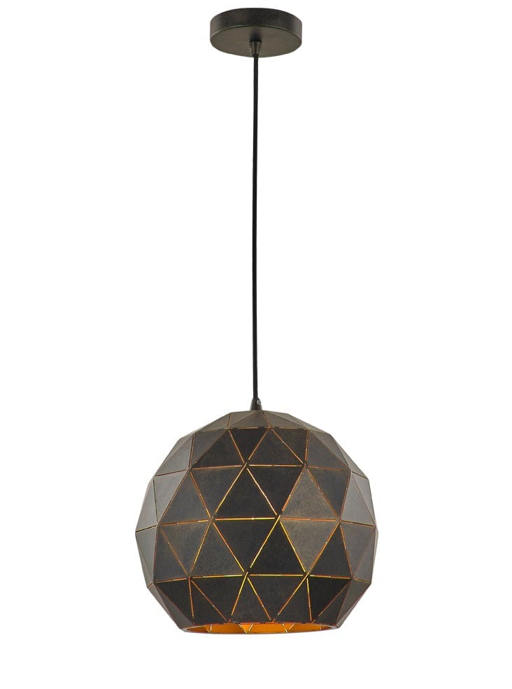 Franklite Lighting Tangent Medium Pendant - Black / Gold House of Isabella UK