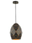 Franklite Lighting Tangent Oval Pendant - Black / Gold House of Isabella UK