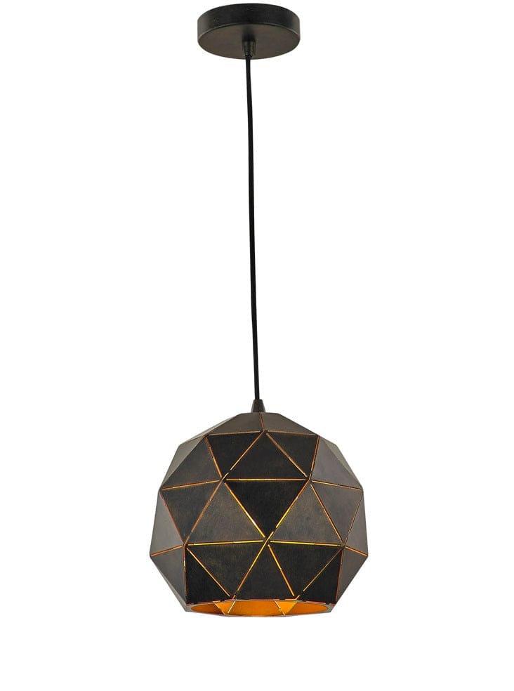 Franklite Lighting Tangent Small Pendant - Black / Gold House of Isabella UK