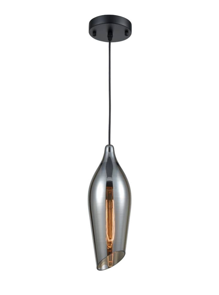 Franklite Lighting Taper Smoked Glass Pendant - Smoked House of Isabella UK