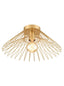 Franklite Lighting Thatch Flush Fitting Gold House of Isabella UK