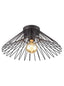 Franklite Lighting Thatch Flush Fitting Matt Black House of Isabella UK