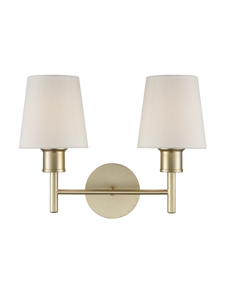 Franklite Lighting Turin 2 light bracket - Gold Colour House of Isabella UK