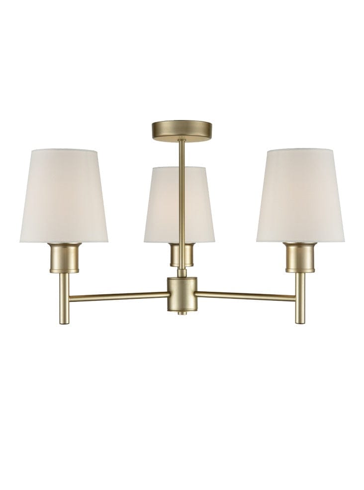 Franklite Lighting Turin 3 light fitting - Gold Colour House of Isabella UK