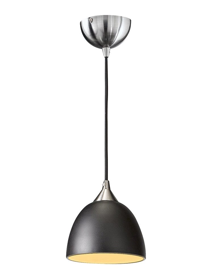 Franklite Lighting Vetross black cord suspension c/w 180mm black/gold glass House of Isabella UK