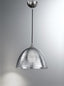 Franklite Lighting Vetross black cord suspension with 350mm translucent silver glass House of Isabella UK