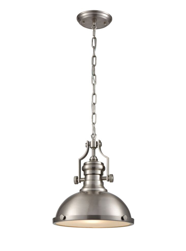 Franklite Lighting Vista 1 light Pendant - Satin Nickel House of Isabella UK