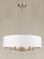Franklite Lighting Windsor 5lt Pendant satin nickel House of Isabella UK