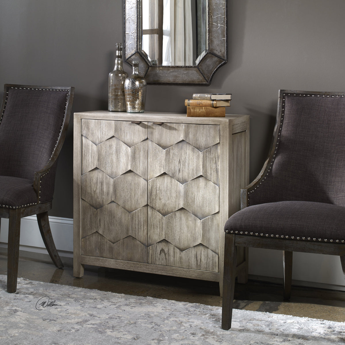 Catori Smoked Ivory Console Cabinet