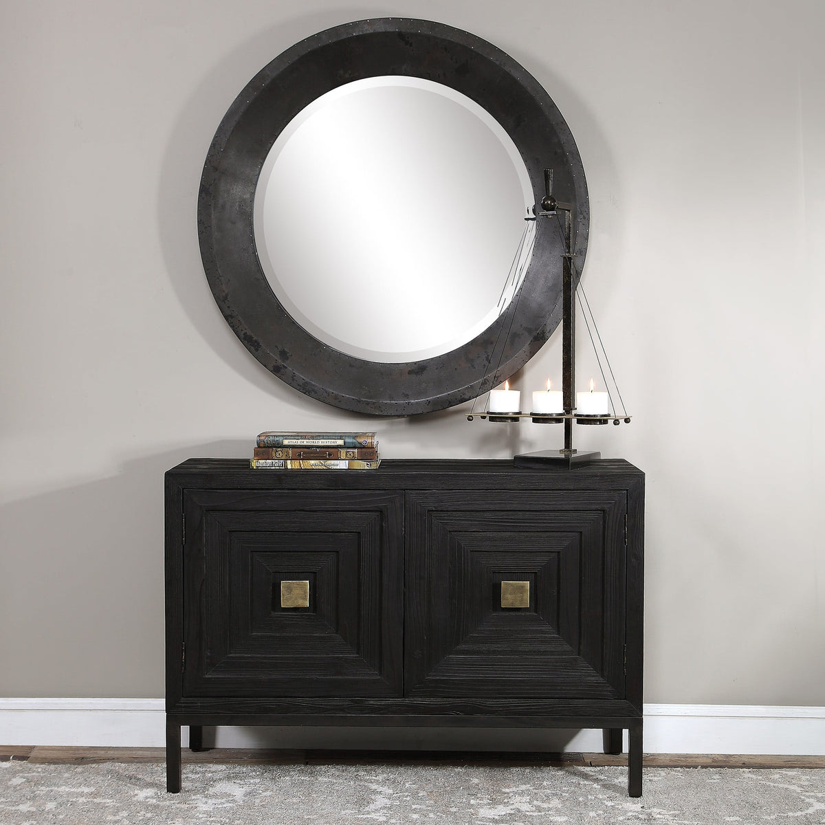Aiken Dark Walnut 2 Door Cabinet