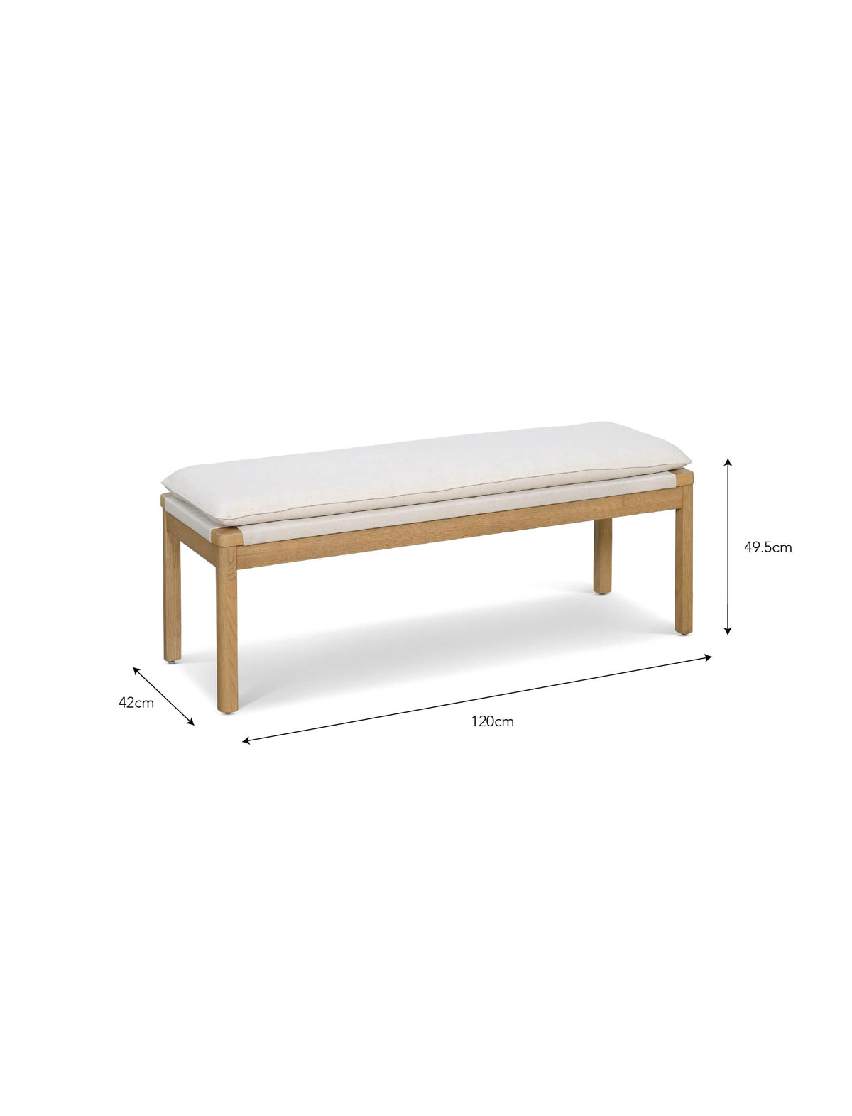 Garden Trading Accessories Aldwyn Bench Natural House of Isabella UK