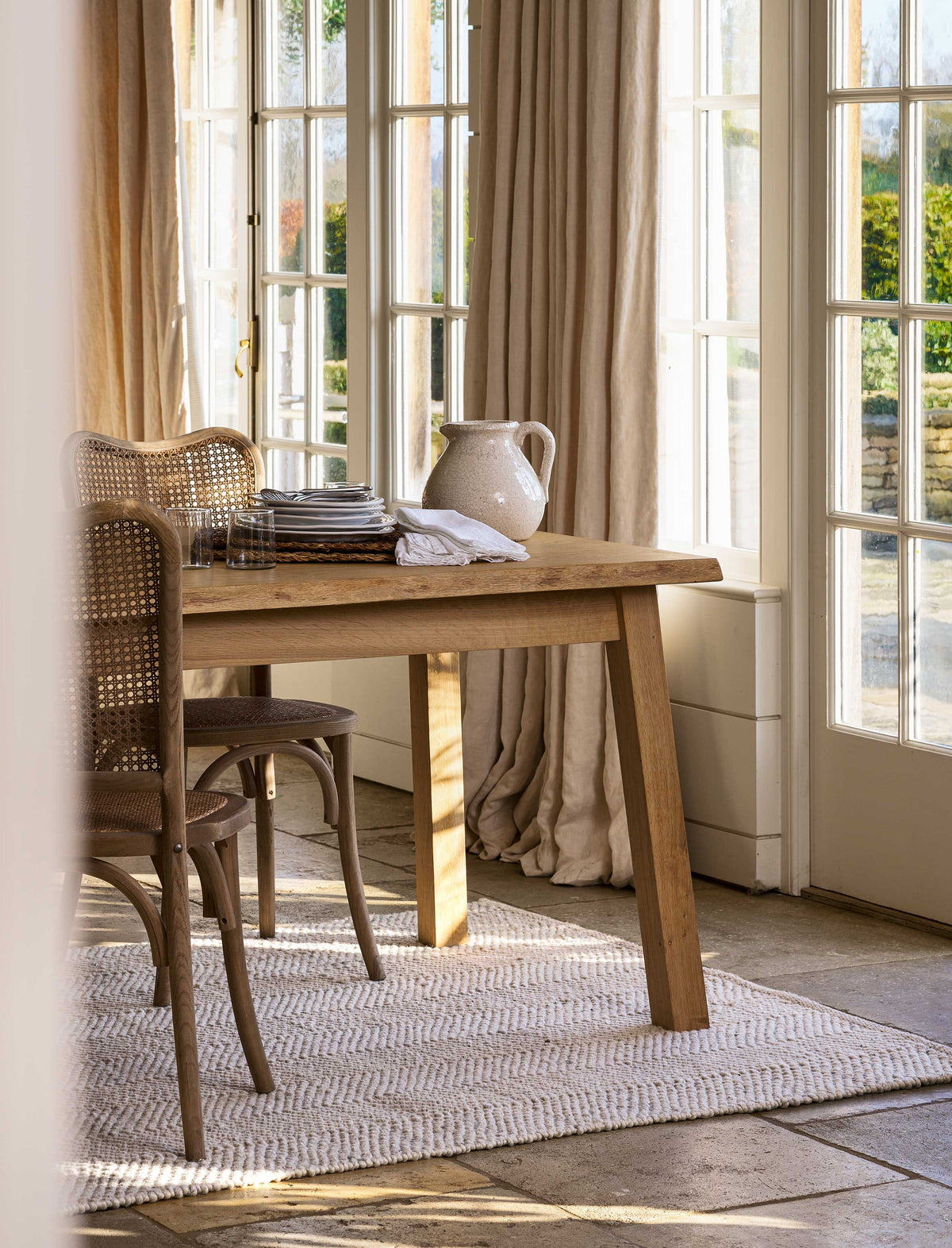 Garden Trading Accessories Ampney Rug 160x230cm Natural Wool House of Isabella UK