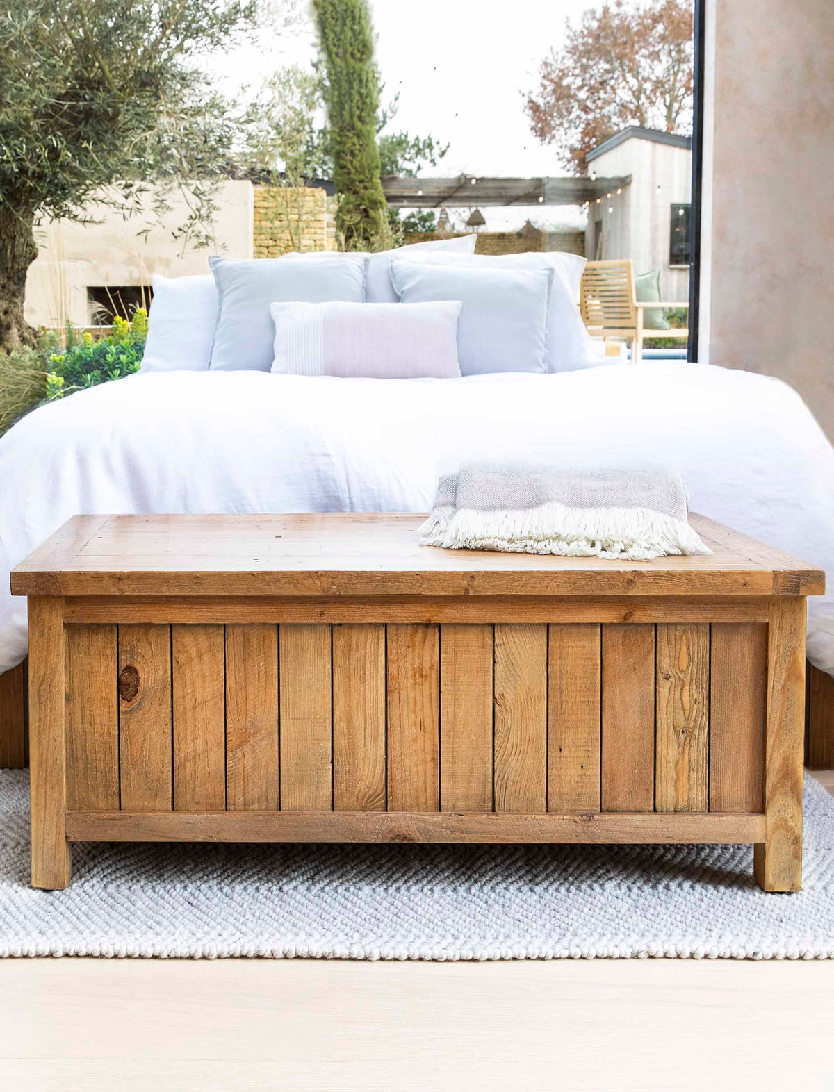 Garden Trading Accessories Ashwell Blanket Box Natural House of Isabella UK